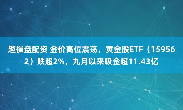 趣操盘配资 金价高位震荡,黄金股ETF(159562)跌超2%,九月以来吸金超11.43亿